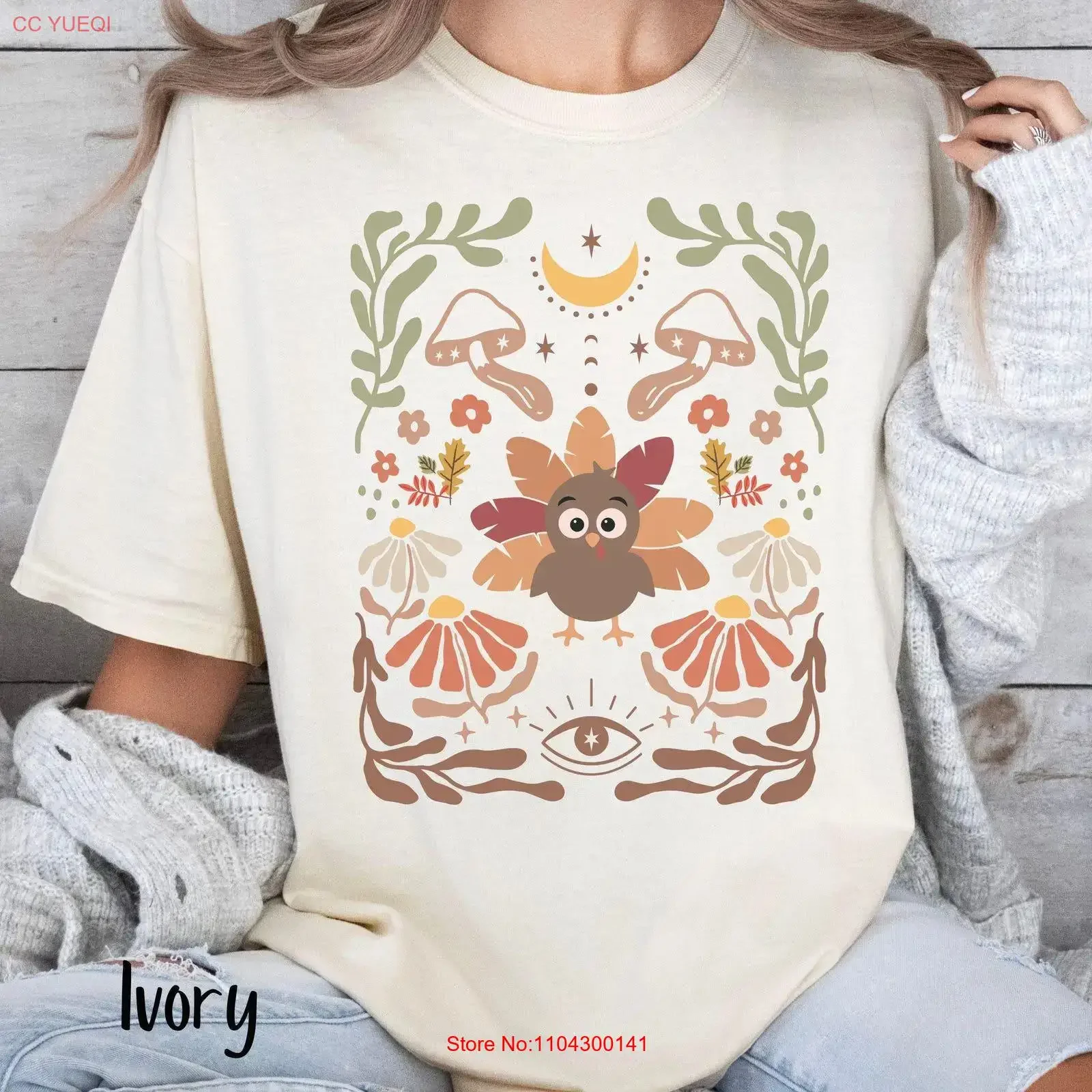 Thanksgiving Matisse Inspired T shirt Lover Cute Retro Fall Turkey Vibes  vintage Washed Stylish homme Top For Everyday Wear
