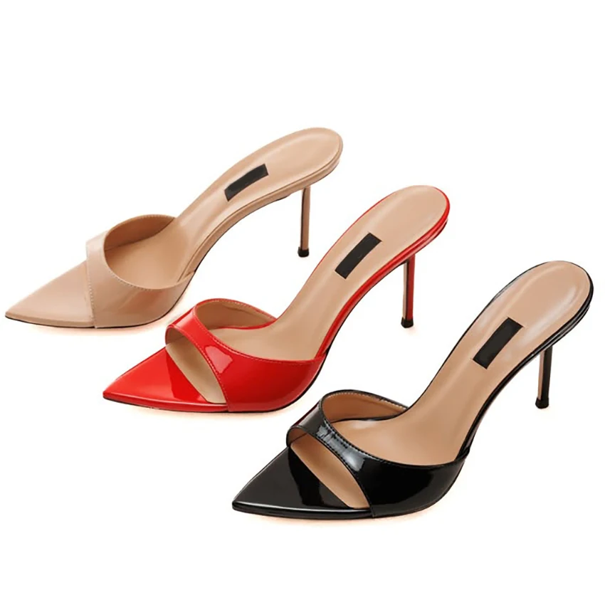 Picture 6: 10 cm Thin Heels Mule Stiletto Ladies Sandals Summer Shoes Woman Pointed Toe Sandalias De Mujer