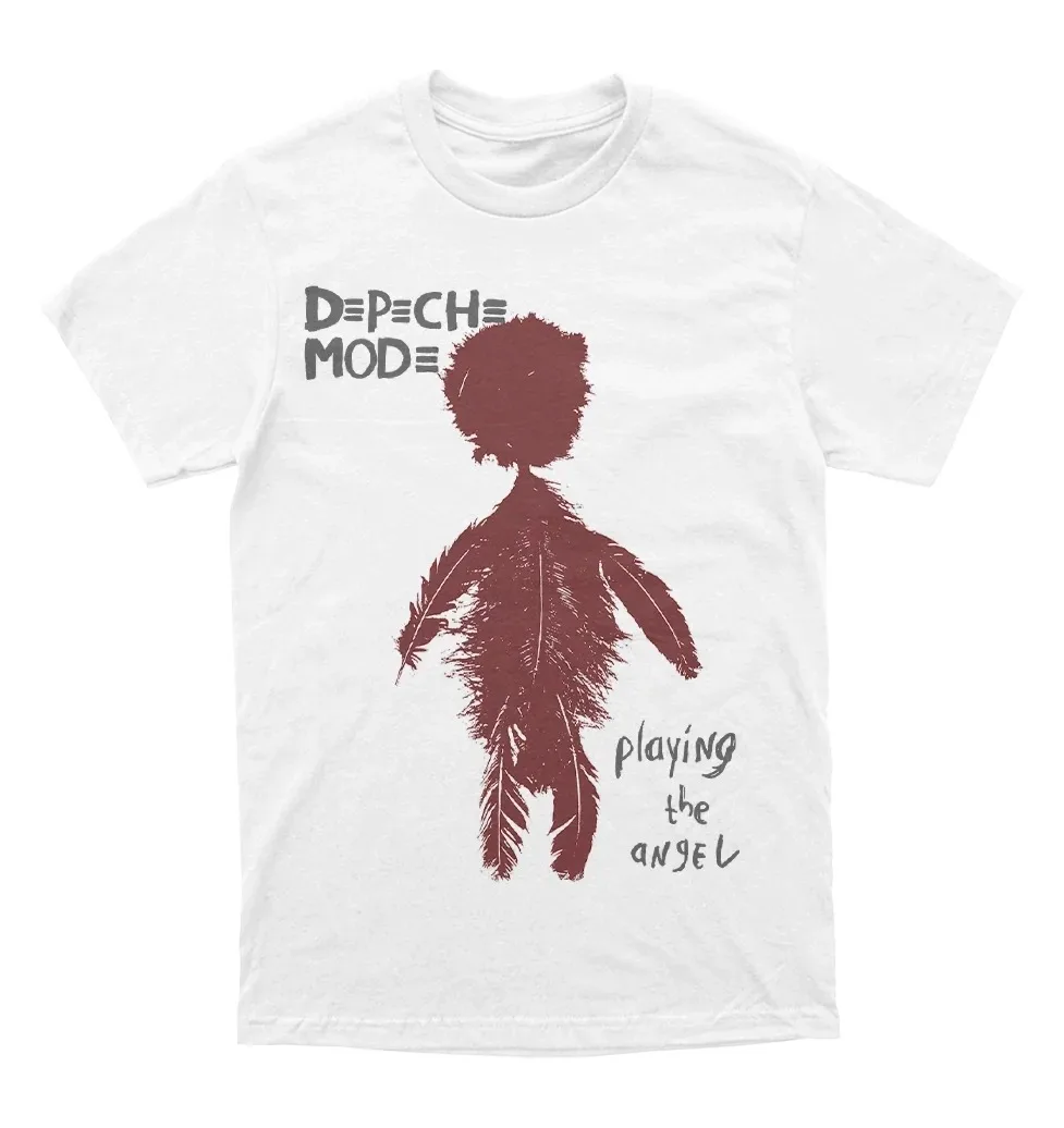 Depeche Mode Playing The Angel Harajuku-stijl rockband bedrukt T-shirt met korte mouwen Casual losse Street Style Rock Punk-katoen