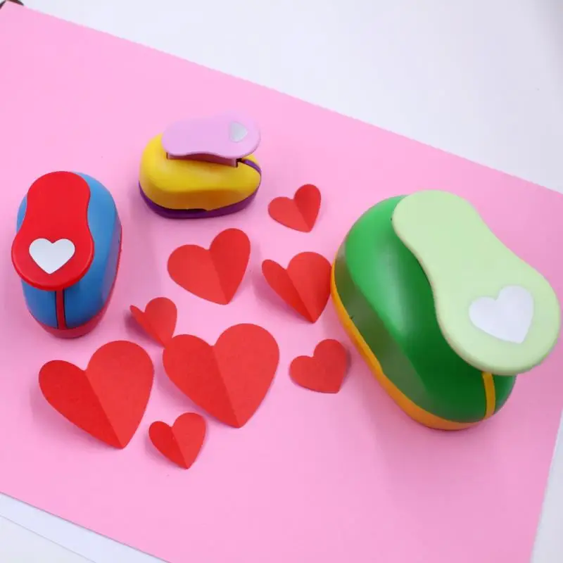 Perforadora de corazón para niños, dispositivo de grabado artesanal, máquina de grabado de papel Manual