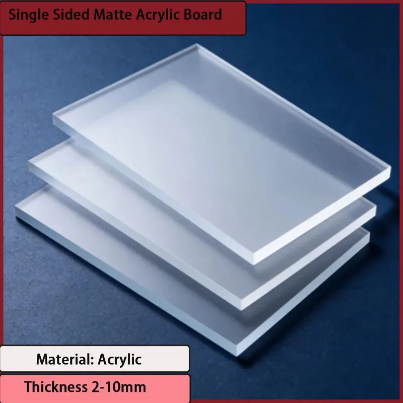 

2-10mm Single Sided Matte Acrylic Board for Decoration, Display Props & Advertising Signs - Frosted Plexiglass Sheet