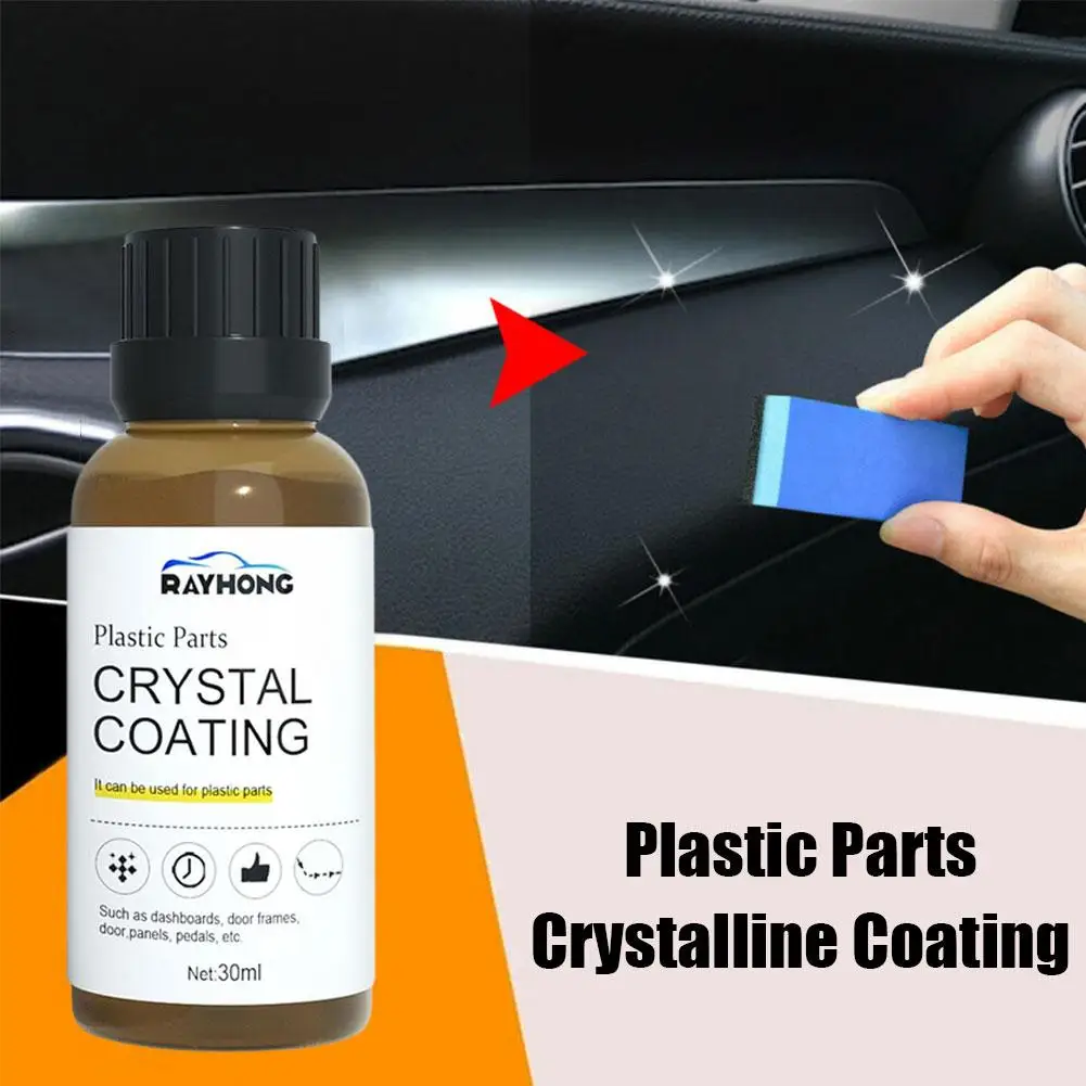 Plastics Parts Crystal Coating Plastics Trim Restorer For Cars Maintenance Agent Car Plastics Restorer Sponge Waterproof