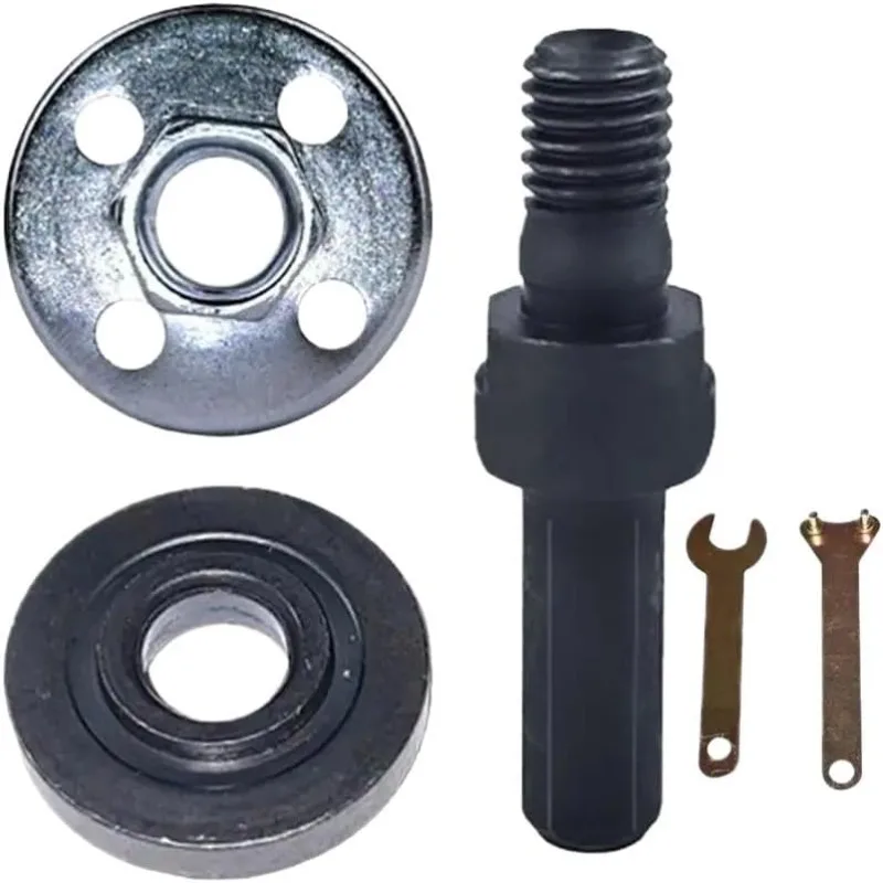 Professional Drill Bit Adapter Kit with Flange Nut for Secure Attachment of Cutting and Polishing Discs To Power Drills
