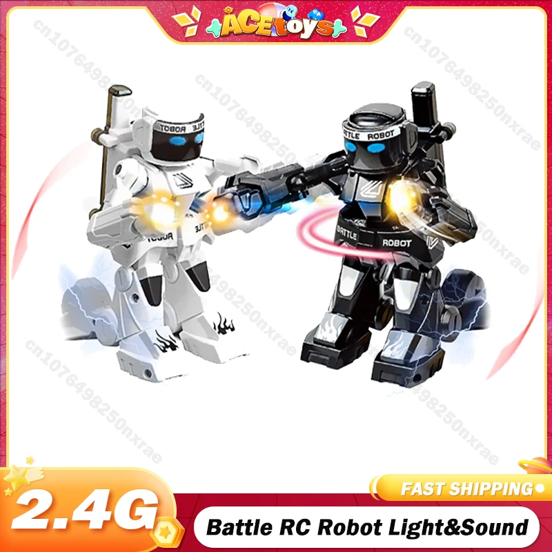 

Battle RC Robot Boxing Robot 2.4G Remote Control Robot Light Sound Effects Humanoid Fighting Robot Toys for Boys Children's Gift