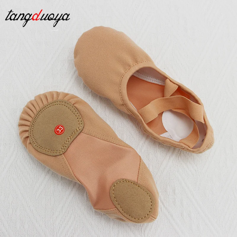 الفتيات النساء أحذية الباليه عالية تمتد الباليه الشقق الكبار الرقص النعال حذاء الرقص لينة سبليت وحيد الانزلاق على أحذية الممارسة #6