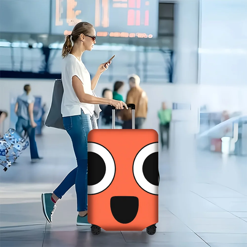 

1-Piece Minimalist Face Print luggage cover for Luggage 18 – 32 Inches; Dust and elastic travel accessories to effectively pr