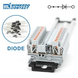 Diode Terminal Block Din Rail 1N4007 1A/1200V 2.5mm Cable Wiring Connector PT 2.5/PTTB 2.5/PT2.5-TW/PT2.5-QU-DT