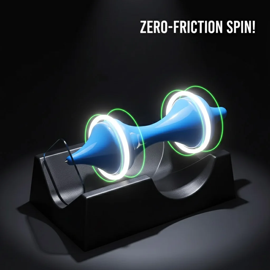 Gravity-Defying Magnetic Levitation Spinner Desktop Toy - Anti-Gravity Perpetual Motion Science Desk Gadget for Home Office Deco