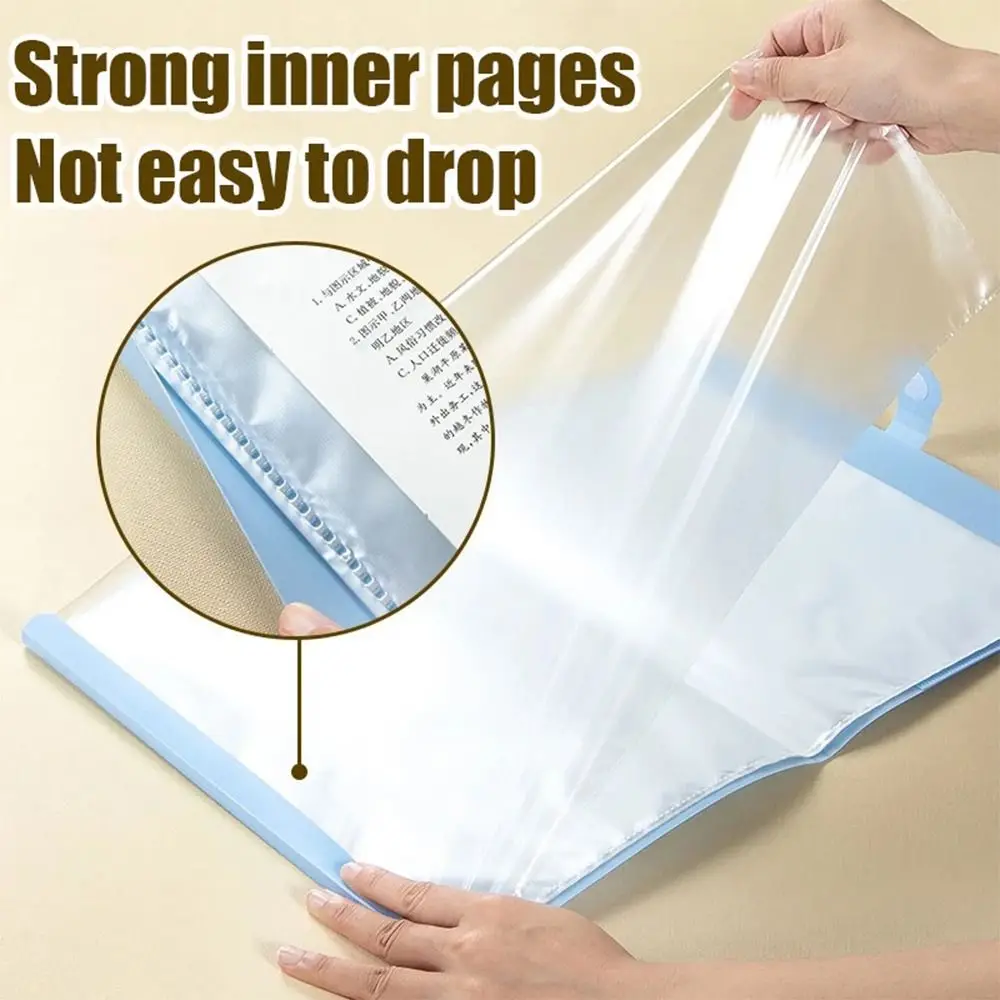 High Quality Large Capacity A3 File Folder Waterproof Dirtyproof Document Bag 20/30/40 Pages File Organizer Student
