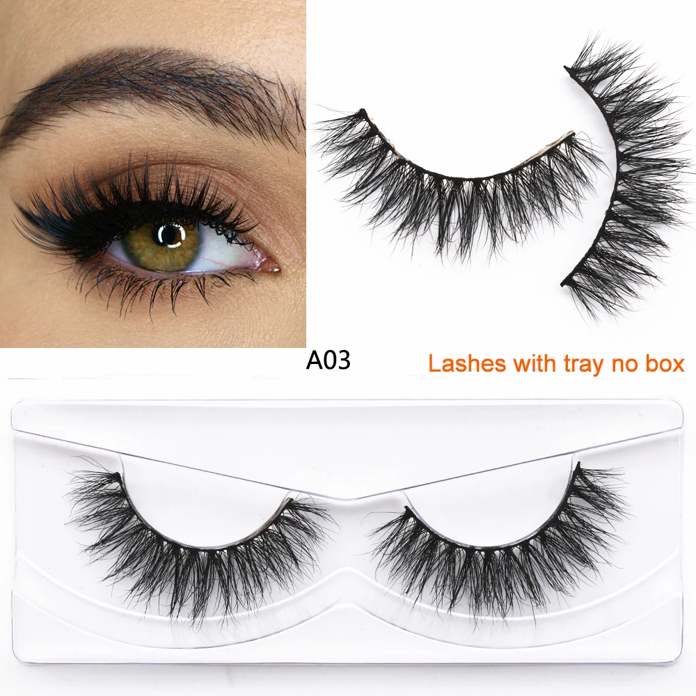 30 Pairs Lashes in Bulk 3D Mink Lashes With Tray No Box Mink False Eyelashes Natural Long Dramatic Fake Eyelashes Wispy Eyelashe