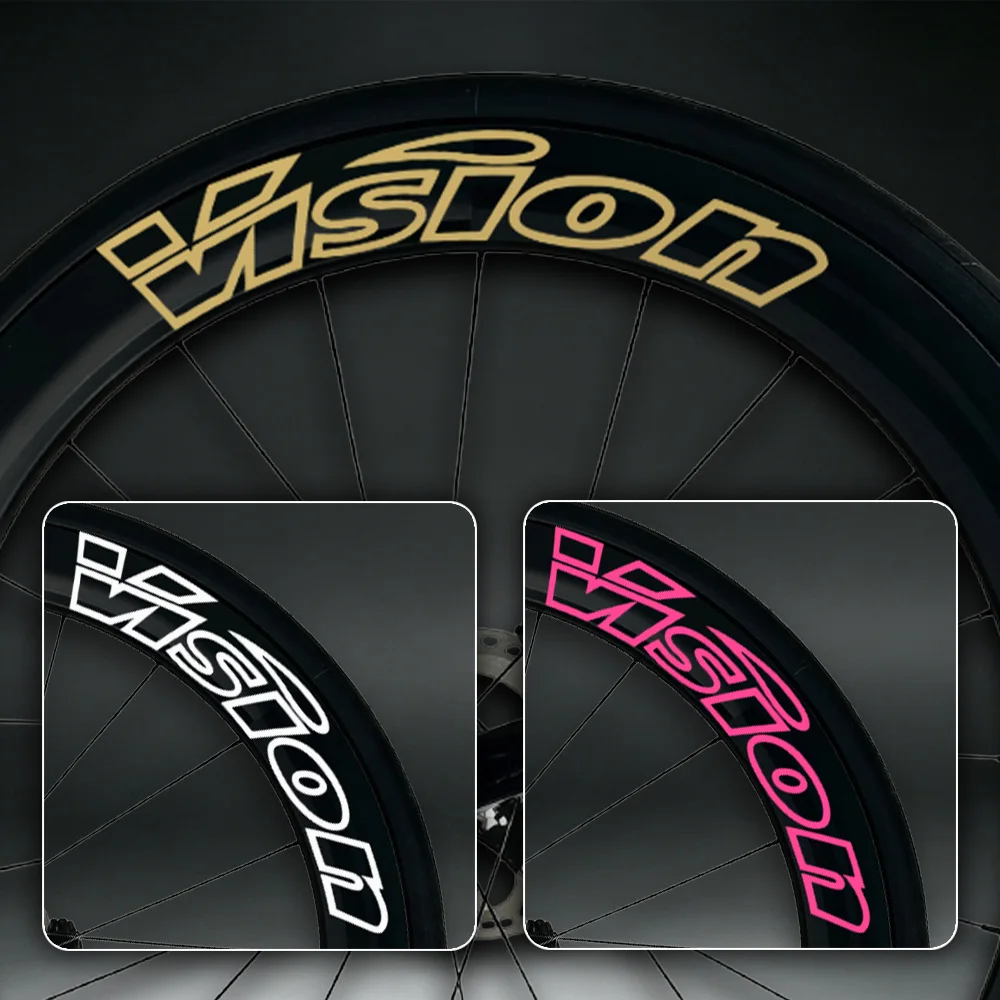 8pcs/1set Vision Wheel Rim Stickers Road Bike Carbon Rim Decals Bicycle Wheel Decorative Stickers Waterproof Vinyl Decals - view 5