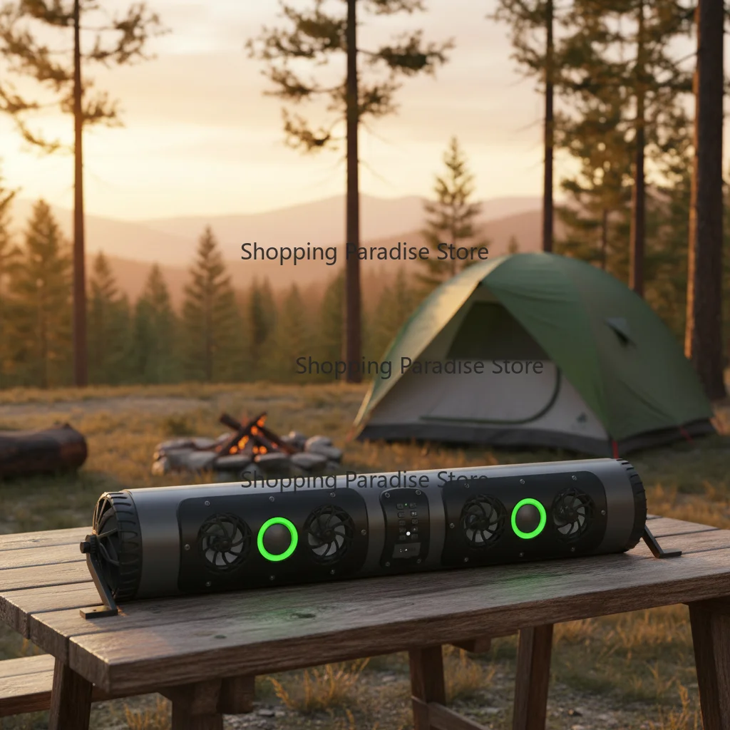 27 Inch Bluetooth Party Bar with 4-Speakers Sound And LED Lights UTV/ATV Speaker System - Portable Audio with Light Show