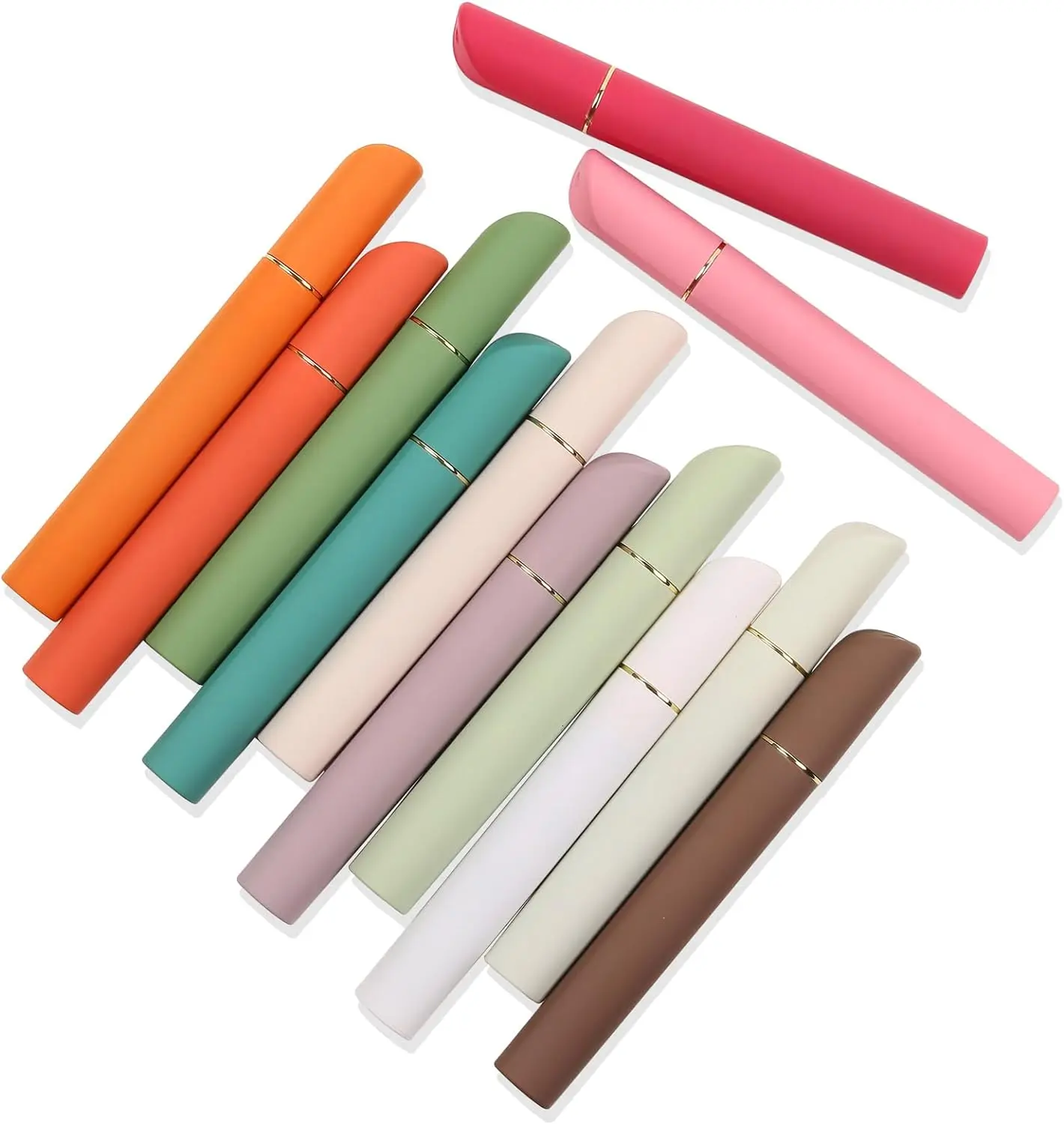 Lipstik Highlighter warna buah, pena Highlighter kapasitas tinggi ujung lembut kabut warna buah