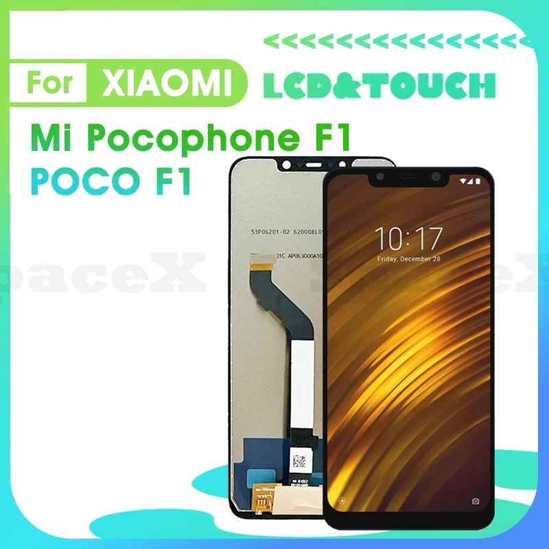 

POCO F1 6.18"Tested For Xiaomi Mi POCO F1 Pocophone F1 LCD Display Touch Digitizer Assembly Replacement Screen Mi Poco F1 lcd