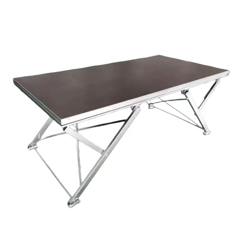 Aluminum Alloy Fast Building Foldable Stage Platform/Table With Handrails
