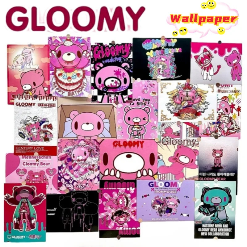 GLOOMY Anime Secondary Poster Wallpaper Male and Female Student Bedroom Dormitory Decoration Self-adhesive Paper Gift Wholesale