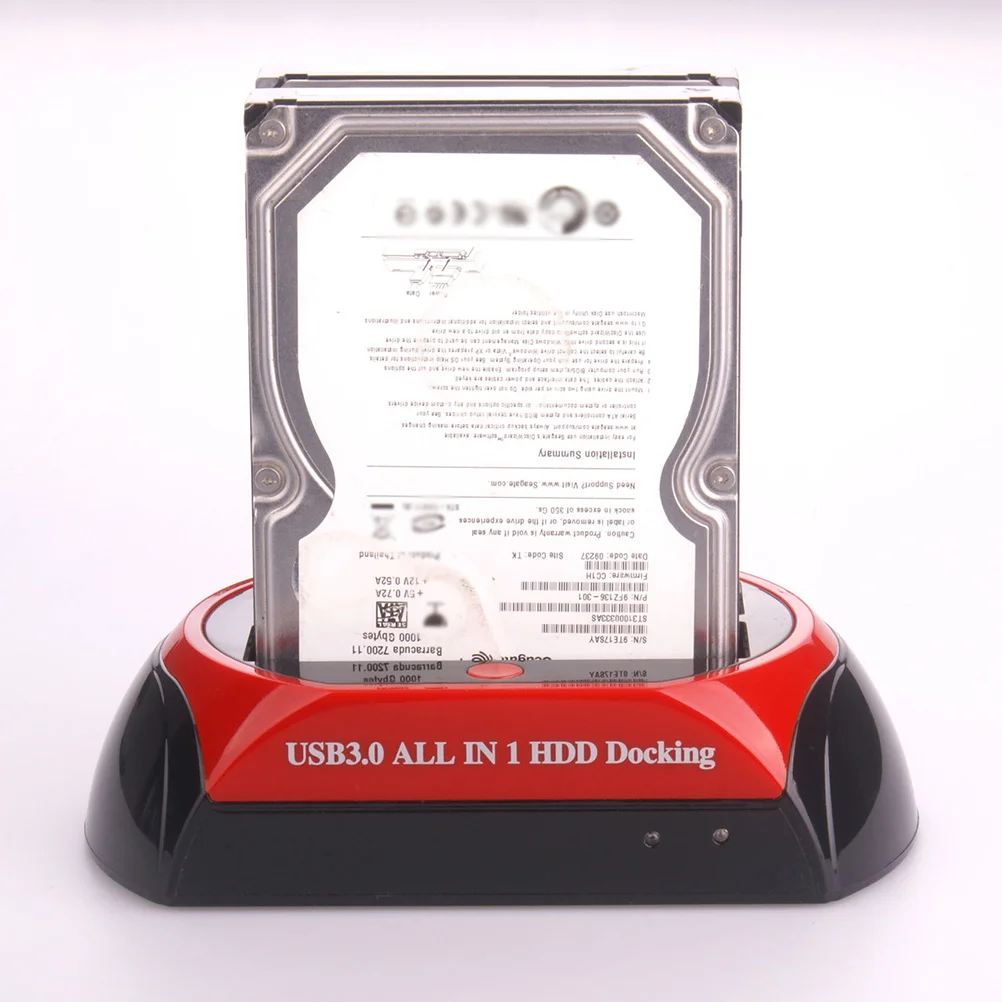 

Dual Docking Station Usb 3.0 All-In-1 Hard Disk Base Support 2Tb 2.5 3.5 Inch Ssd Clone Function Red