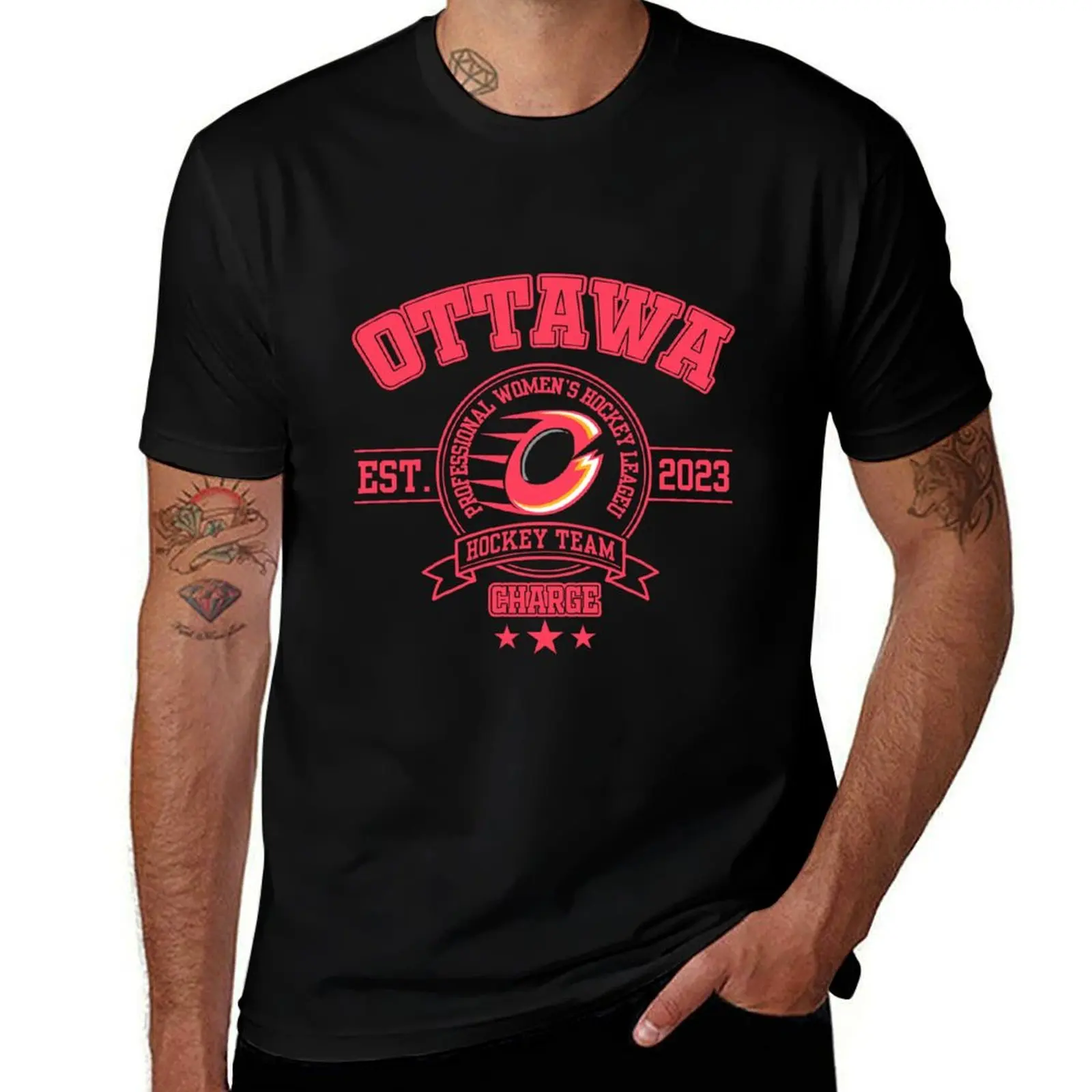 

Ottawa charge PWHL professional women's hockey team T-Shirt man t shirts cotton anime tshirt
