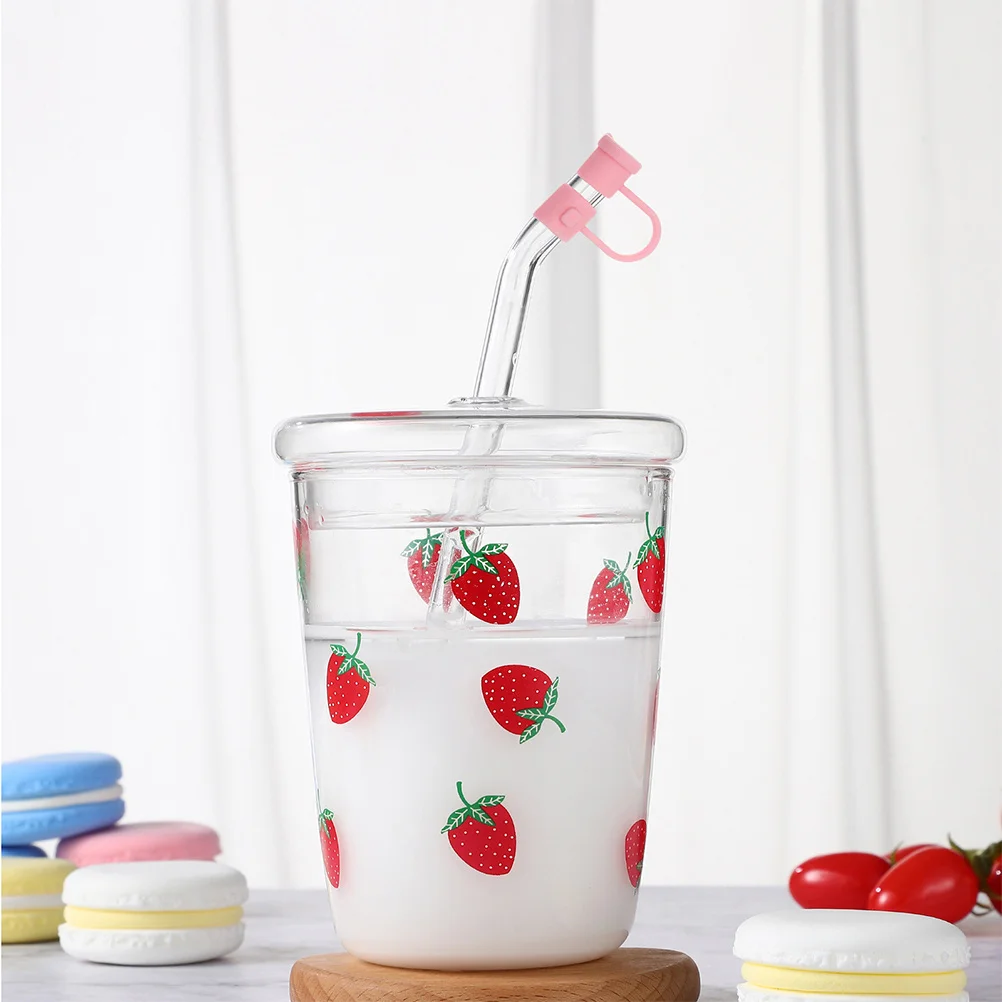 

50Pcs Durable Silicone Straw End Covers Reusable for Family Parties Silicone Straw Tips Tips Protector Reusable Straws Covers