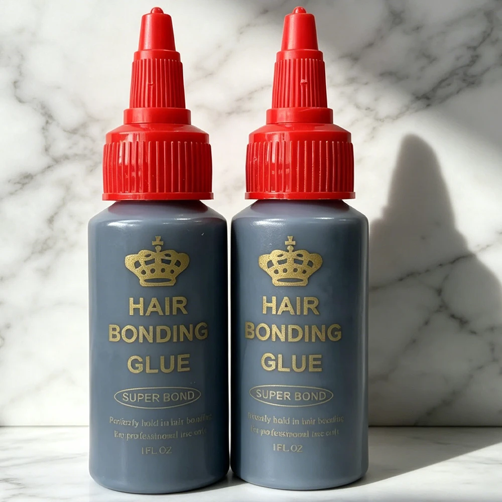 1 O.z. 1/2/3PC Black Waterproof Hair Bonding Glue, False Eyelashes Super Hold Hair Weaving Lace Glue for Secure Hair Integration image 3