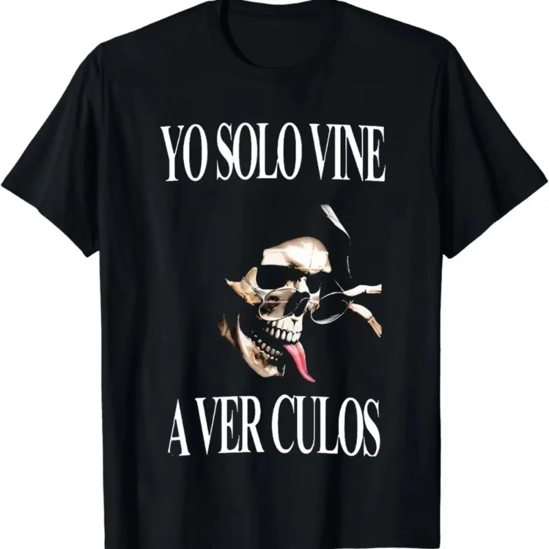 Men's T-shirt with Skull Pattern and 