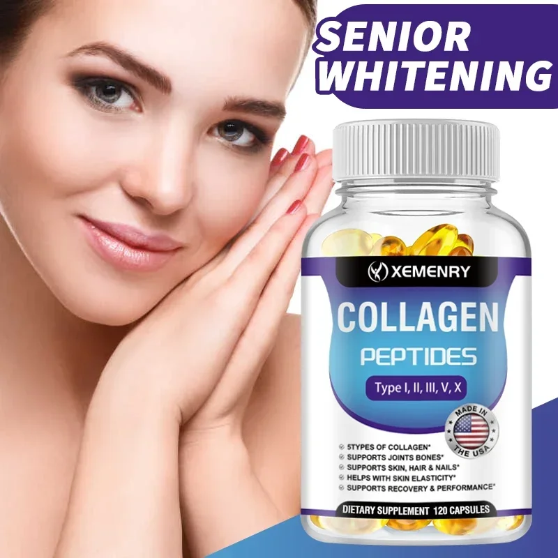 Collagen Peptide Capsules - Type I, II, III, V Premium Collagen Complex