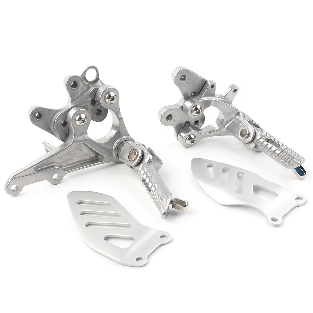 1Pair Motorcycle Aluminum Front Rider Foot Pegs Footrest Brackets For SUZUKI GSXR1000 GSX-R GSXR 1000 2009 2010 2011