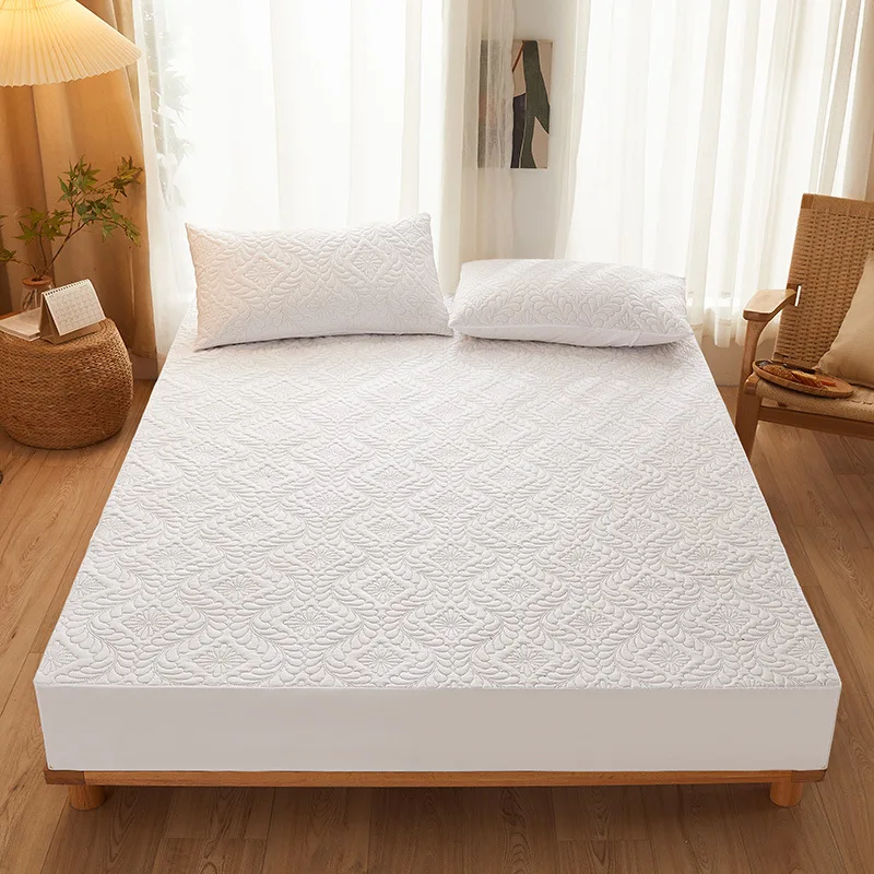 

Waterproof quilted mattress protector,breathable hood, adjustable bed sheet to prevent mites,beneficial protection，no pillowcase