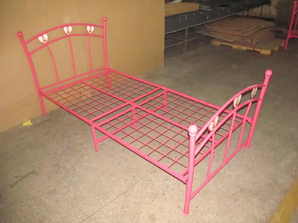 Children's single metal frame for kids bed simple bedroom furniture youth bed