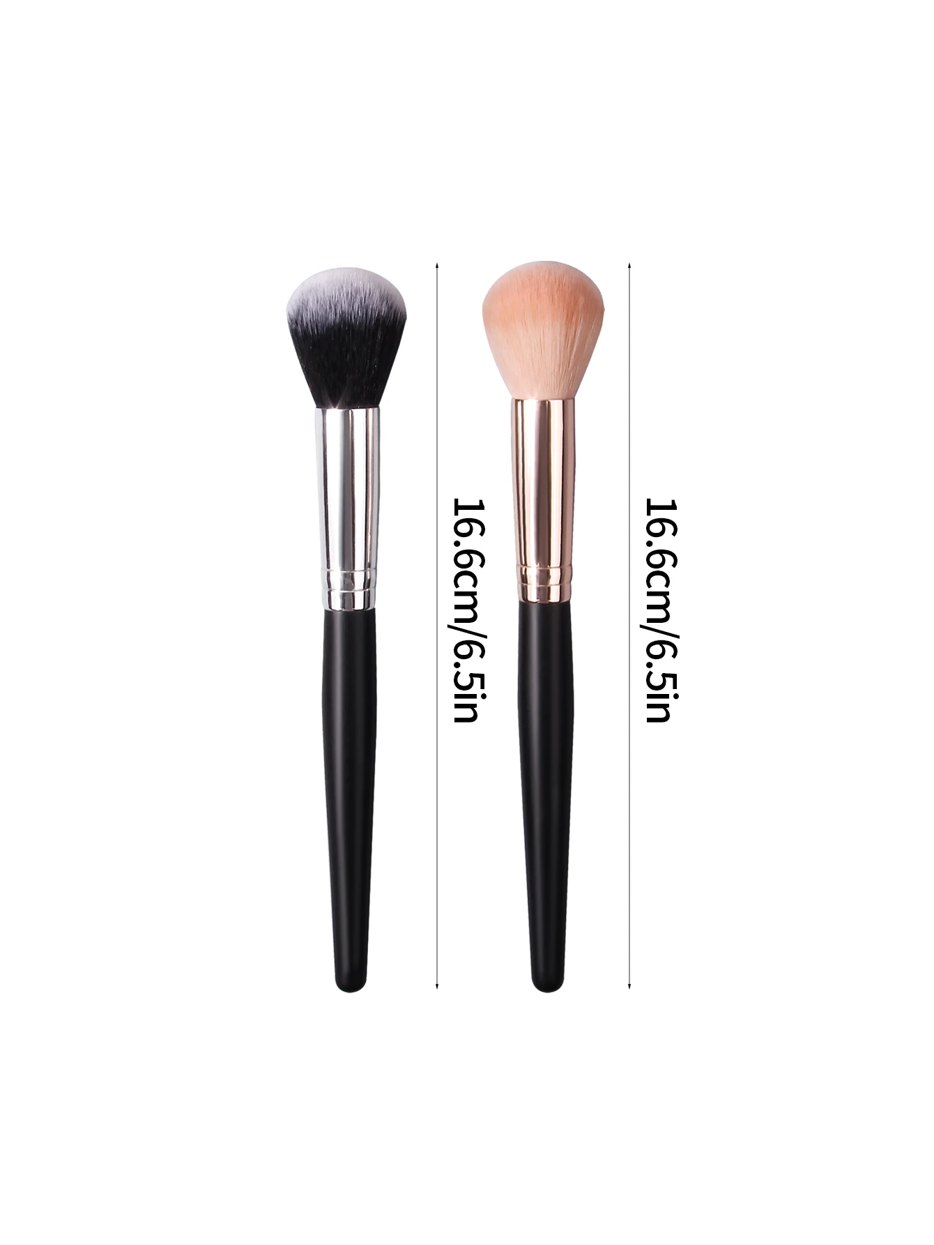 2 pinceaux à blush doux, pinceau pour poudre libre, pinceau de contouring, non irritant pour le visage, outil de maquillage portable pour débutants