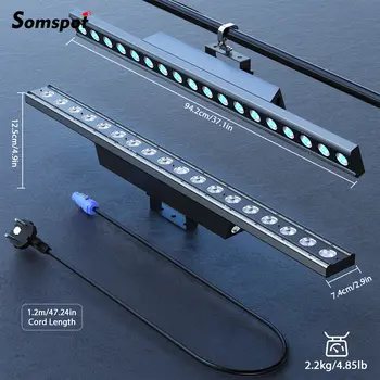 Somspot 1/2PCS Projecteur mural LED RGBW 120W avec effets lumineux pour scène, fêtes, concerts, théâtre, spectacles, bars et clubs 10 best sales Spectacle LED - №4