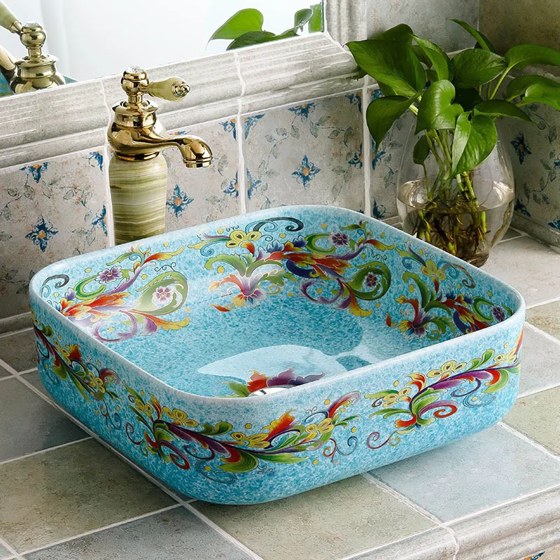 

China Procelain wash basin sink Lavabo ceramic art sinks Countertop wash basin ceramic bathroom sinks ceramic sinks bathroom