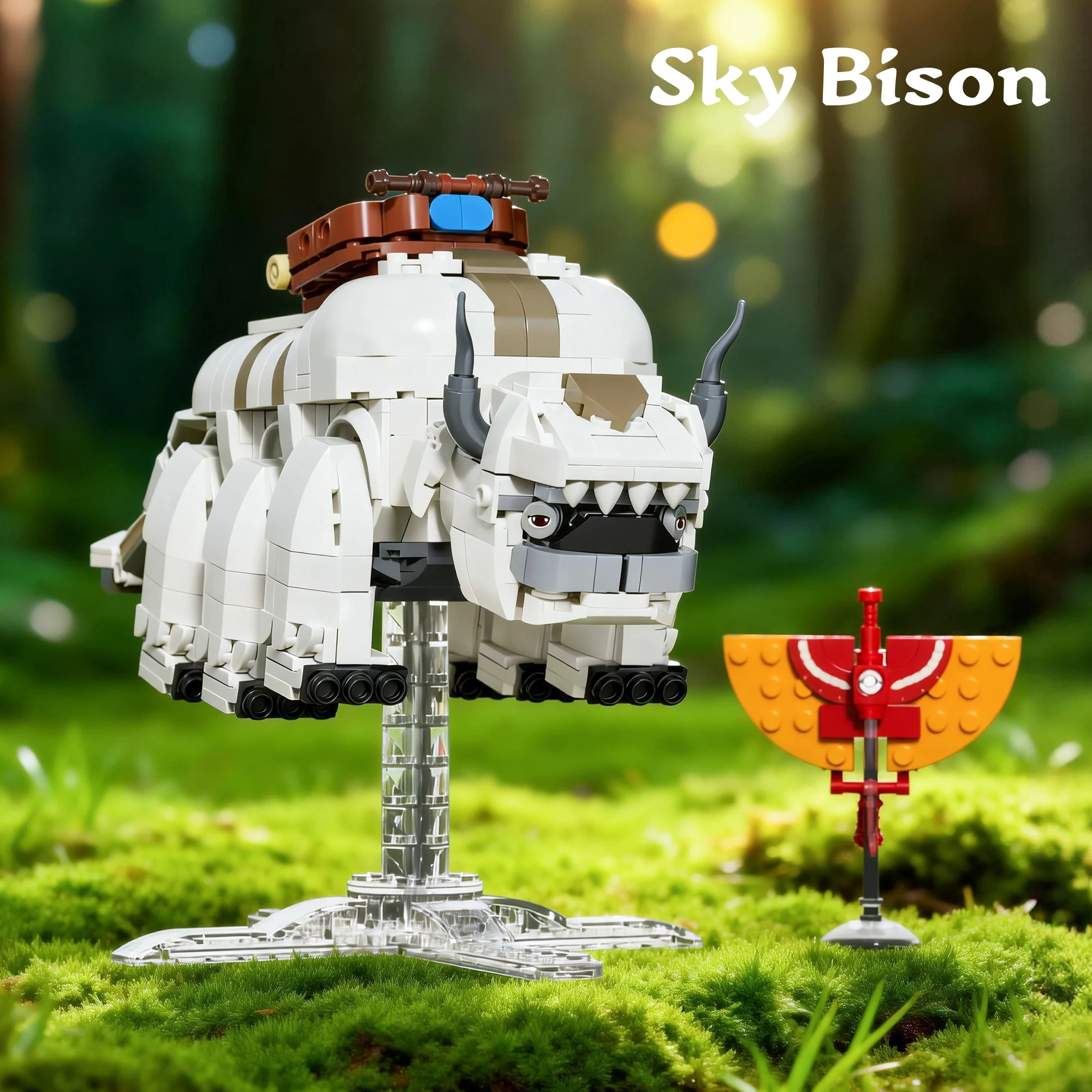 

66205 Набор строительных блоков Bison, серия игрушек в виде животных, креативное украшение, развивающая сборная модель ручной работы, подарок на день рождения для детей