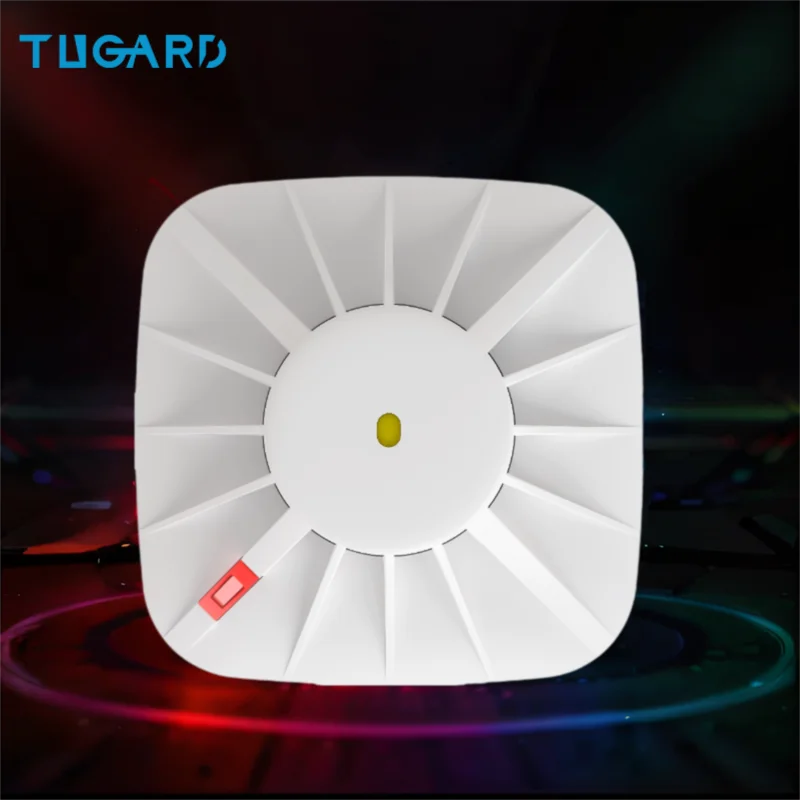 High Sensitivity Indenpendent Smoke Alarm for Home Kitchen Fire Protection with Sound Light Warning Indoor Fire Detection Sensor