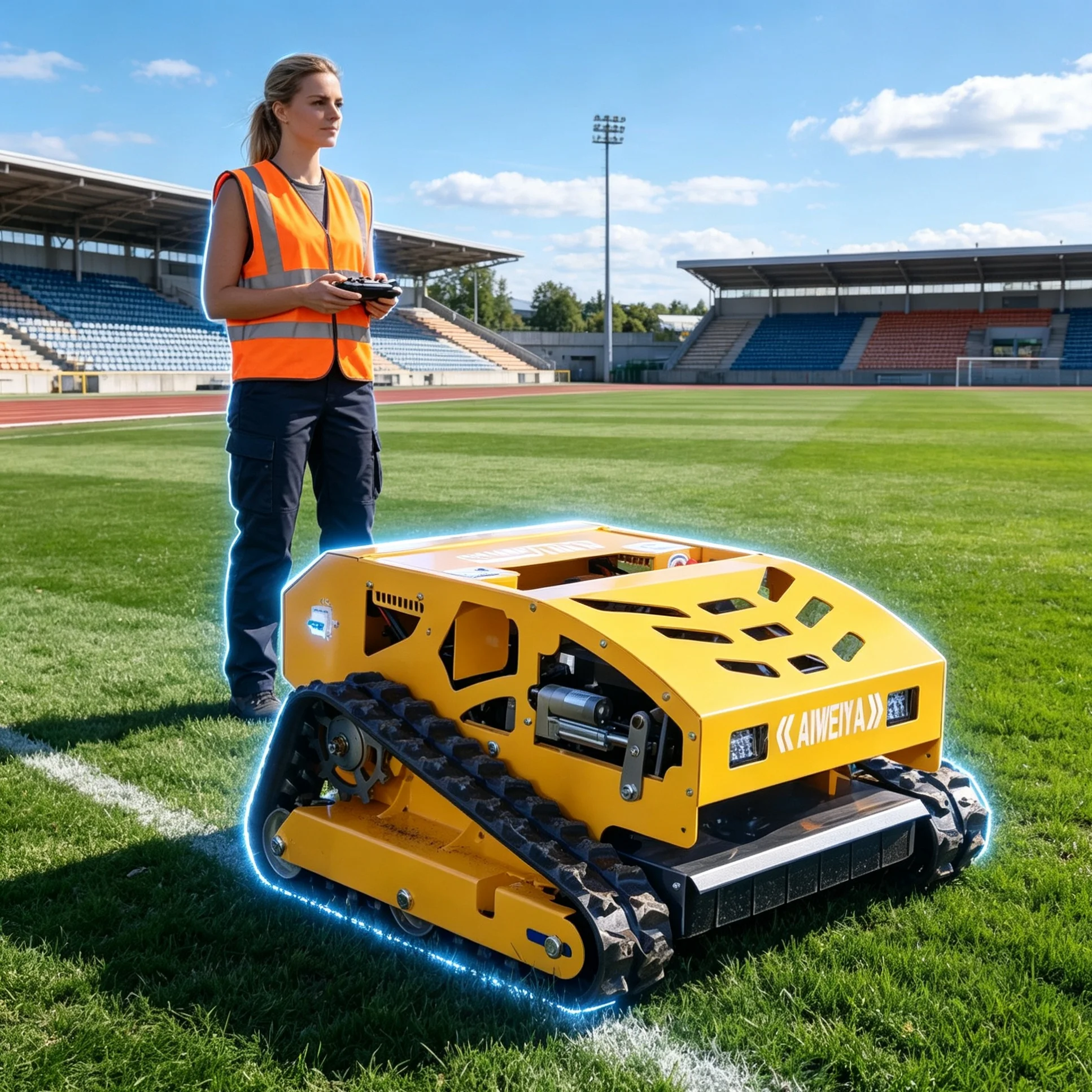 Customized 550H Remote Grass Cutter, Lightweight Frame For Quick Storage And Easy Moving
