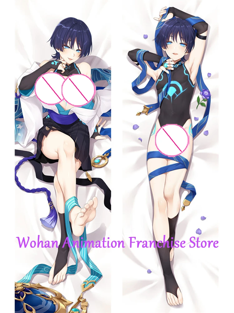 

Dakimakura Anime Pillow Case Genshin Wanderer Pillow Cover Halloween Christmas Decoration 2023