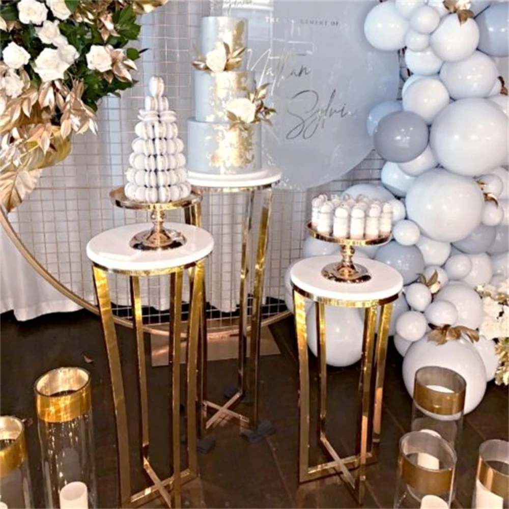 3pcs /Set Gold Cake Plinth/Party Dessert Table/Pedestals