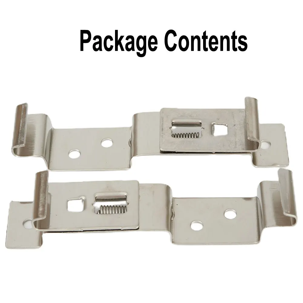 2Pcs Frame Number Plate Clips Spring Holder Truck Car Trailer Loaded Bracket Anti-theft Rectangle Metal Number Plate Clips Parts