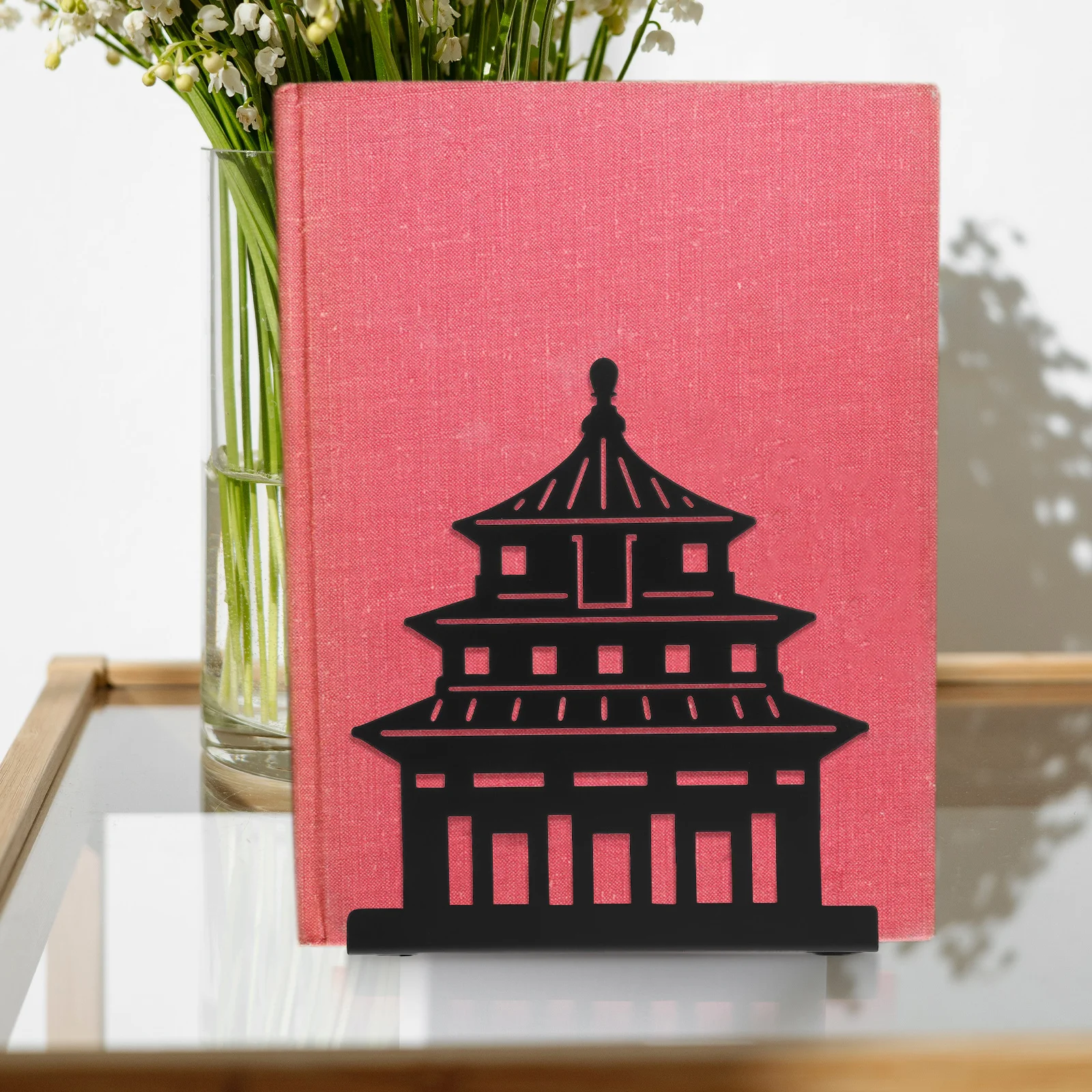 

Metal Bookends Ends Slip Desktop Bookshelf Decorative Holders Metal Book Organizer Shaped Stands Crafted Organizers