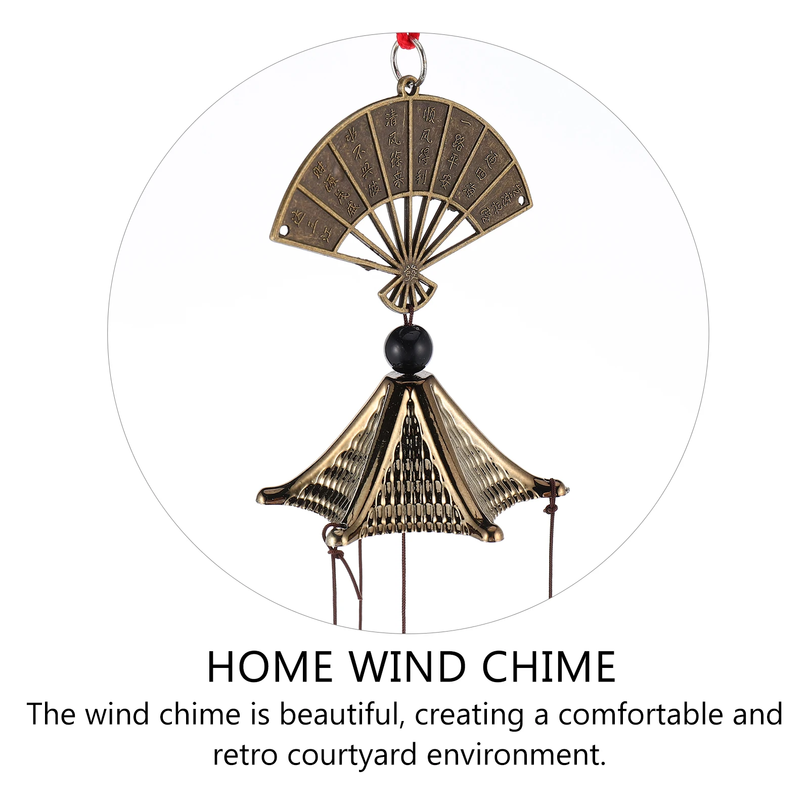 

1pc Large Metal Durable Handmade Home Decor Hanging Metal Wind Chime Clear Sound Chime Ornament