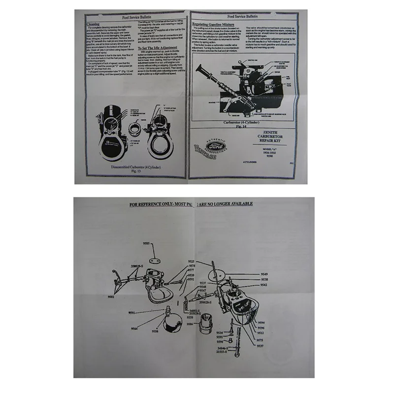 

2X 28-24913-1 Carburetor Major Repair Kit Model A For Ford 1926 1927 1928 1929 1930 1931-1932 Carburetor Rebuild Kit