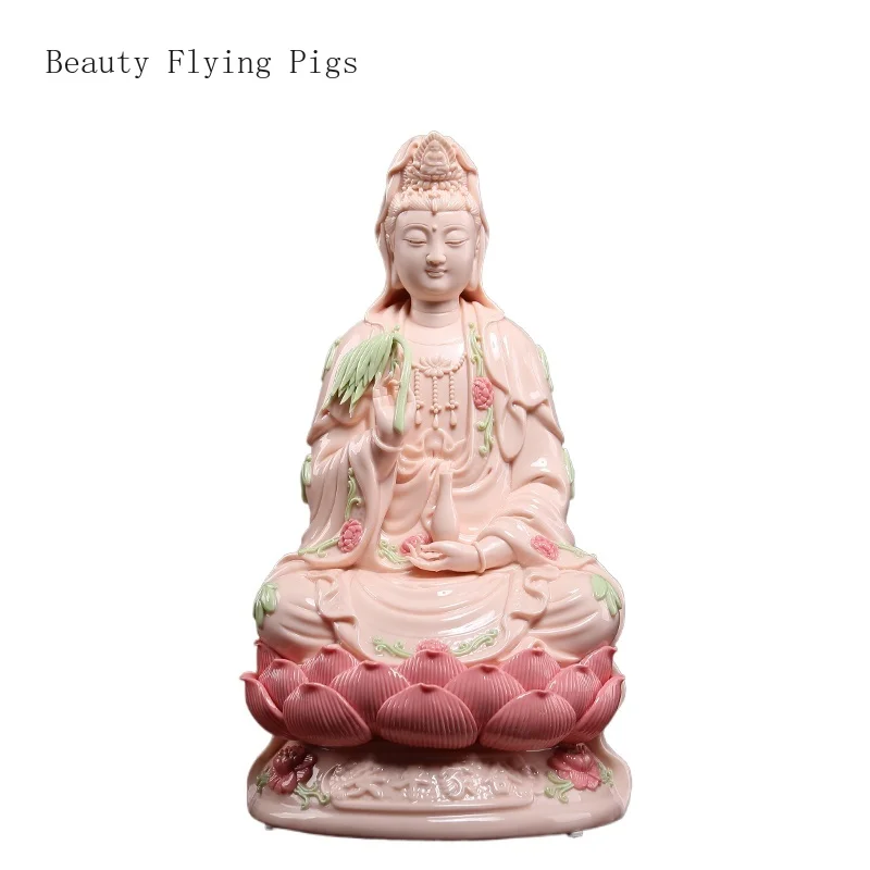 1PCS 28cm Ceramic Western Three Saints Statue Home Feng Shui Buddha Statue Decoration figurine  accessoires miniatures