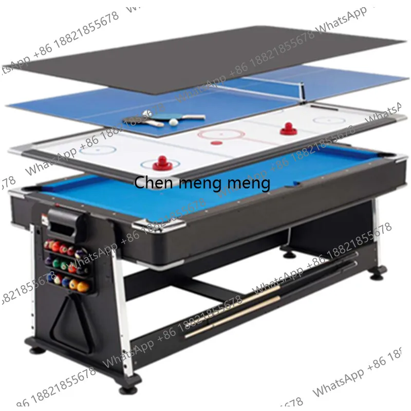 

Multi functional four in one billiards table, flip ice hockey tennis table, , conference table, 7 feet