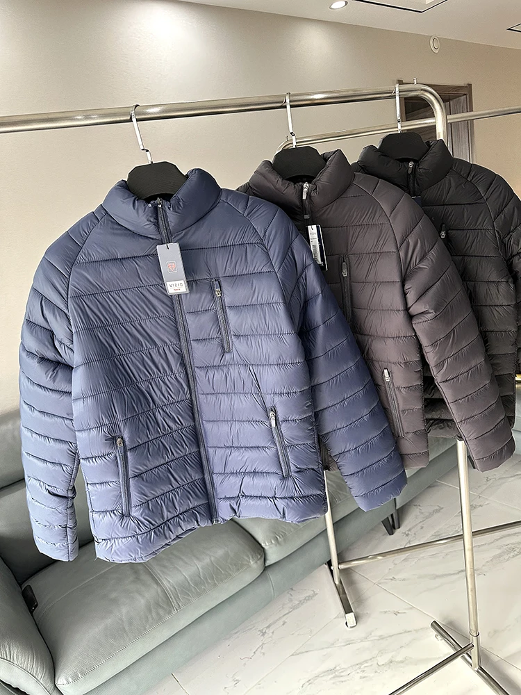 

Warm Stand Collar Cotton Jaet Men's Versatile Autumn Winter Thiened Patchwork High Fluffy Coat Stand Fit Daily Wear