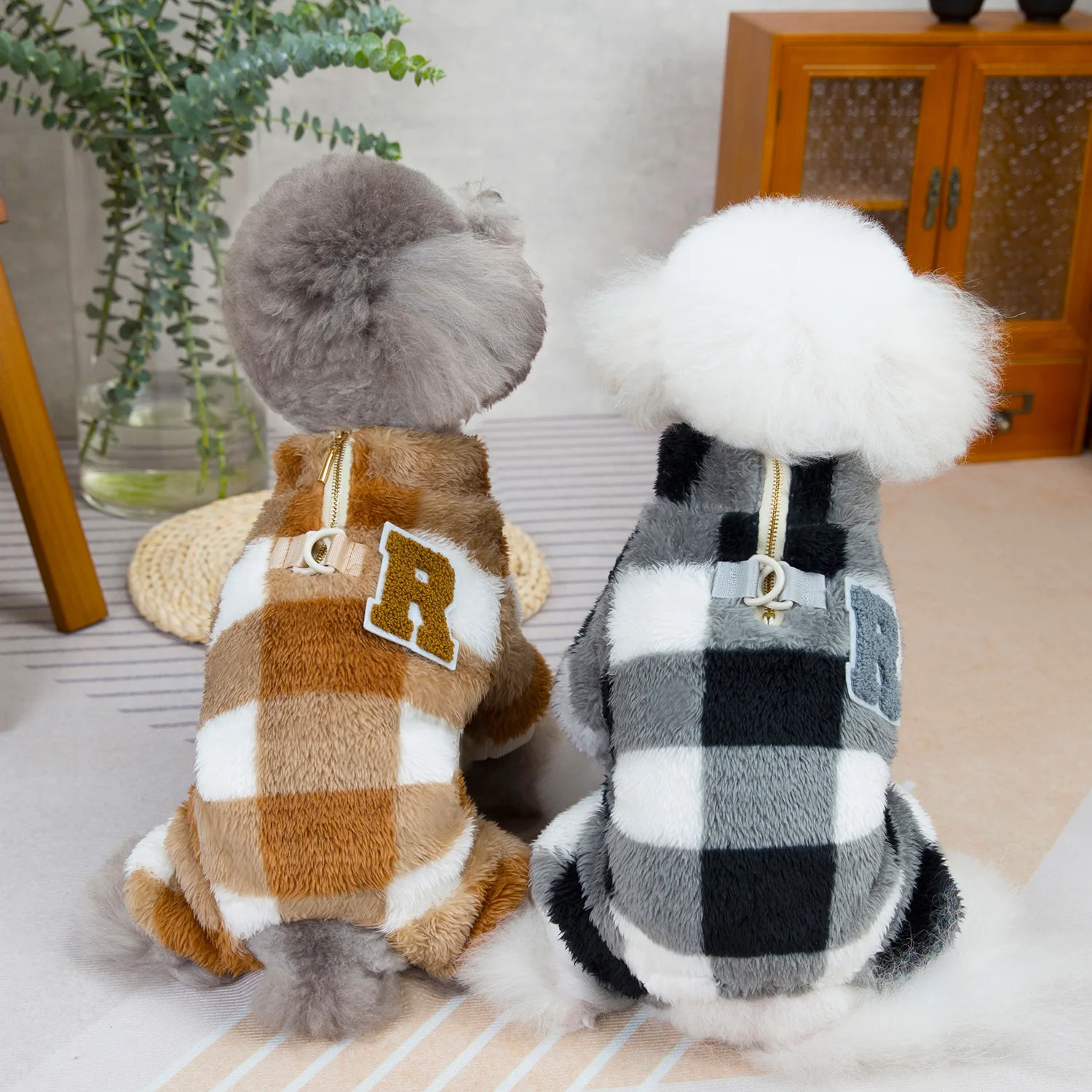 

Turtleneck Dog Pajamas for Small Dogs Fleece Dog Sweater Winter Cute Tiny Dog Clothes Outfit Puppy Overalls Pet Cat Jumpsuits