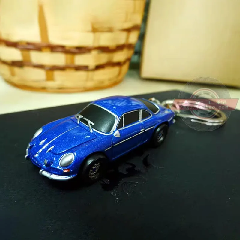 

Diecast 1:128 Scale Alping A110 Alloy Supercar Keychain Model Finished Product Hangings Simulation Toy Collection Gift