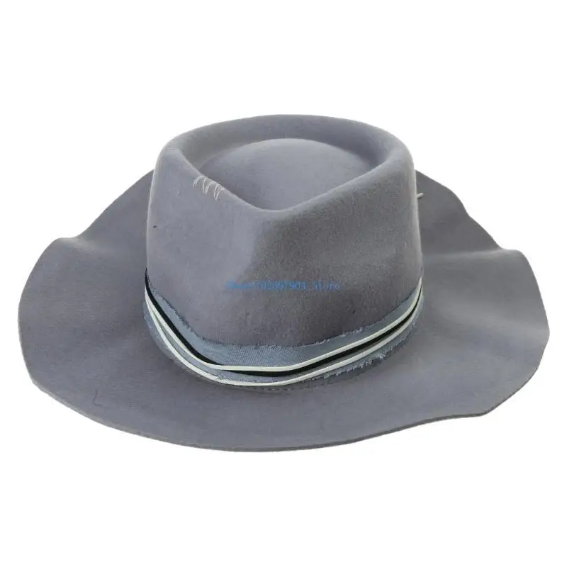 N7YF Homburg Top Hat Wool Hat Hat for Celebration for Street Photography