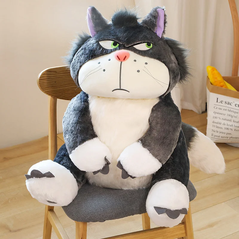 15-60cm Cute Cat Anime Kawaii Cartoon Plush Toy Stuffed Soft Black Cat Doll Animal Pillow Birthday Halloween Gift For Kids Girl