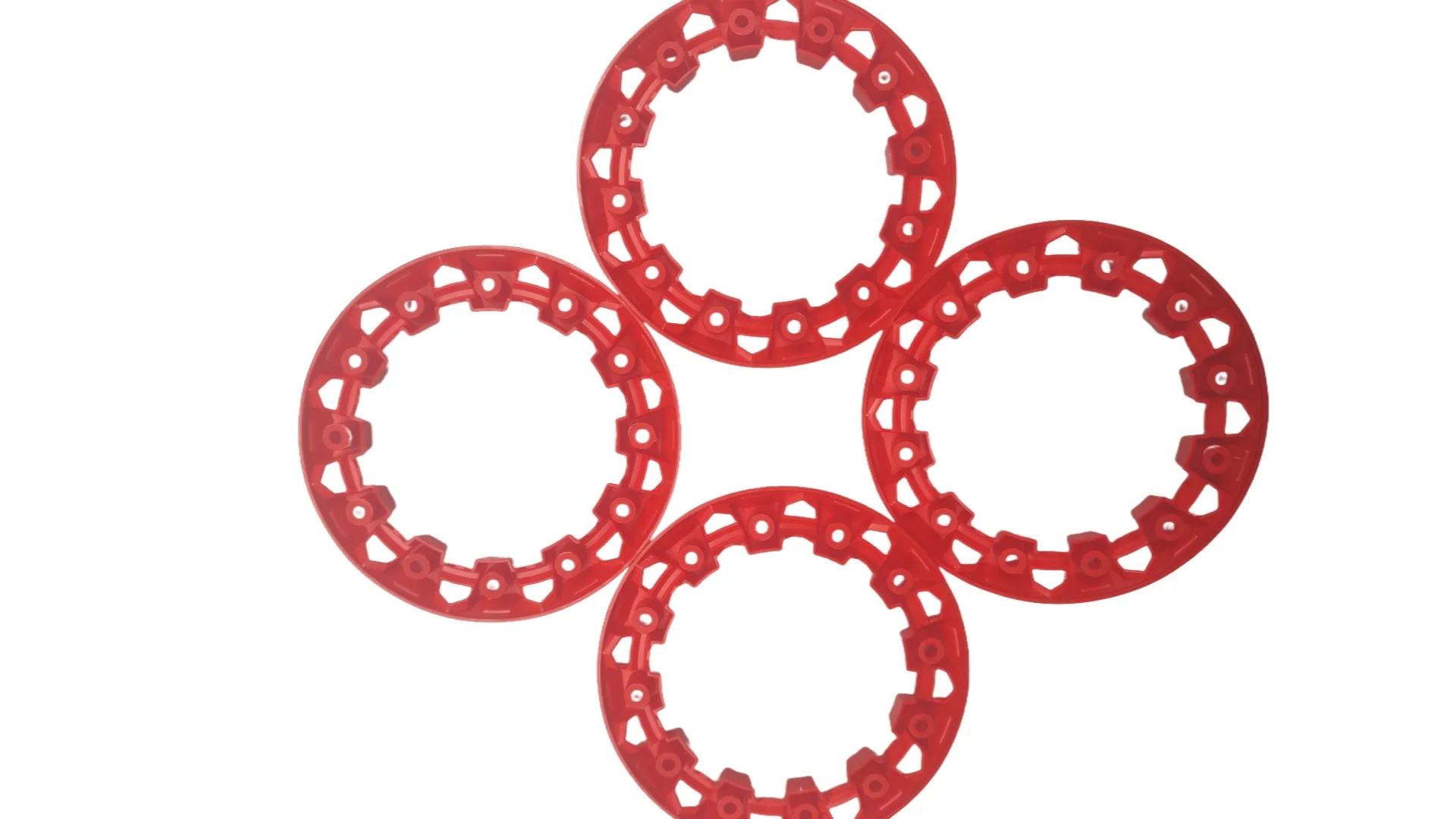 

ATV Quad Dune Buggy Modification Accessories 7 Inch Wheels Plastic Decorative Cover Color Protective Case Set of 4 Red