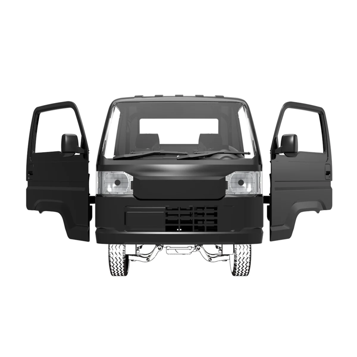 ดี ~ RC รถ Body Shell รถบรรทุก Bodyshell สําหรับ 1/16 WPL D12 WL01 LD1297 RC รถอะไหล่อัพเกรดอะไหล่อุปกรณ์เสริมสีดํา